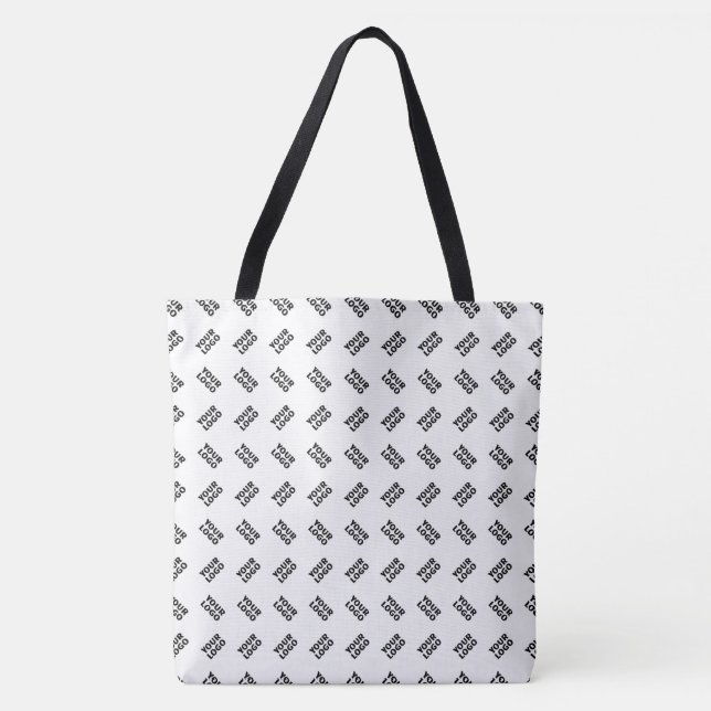 Tote Bag Votre logo | Motif répété de substitution simple (Devant)