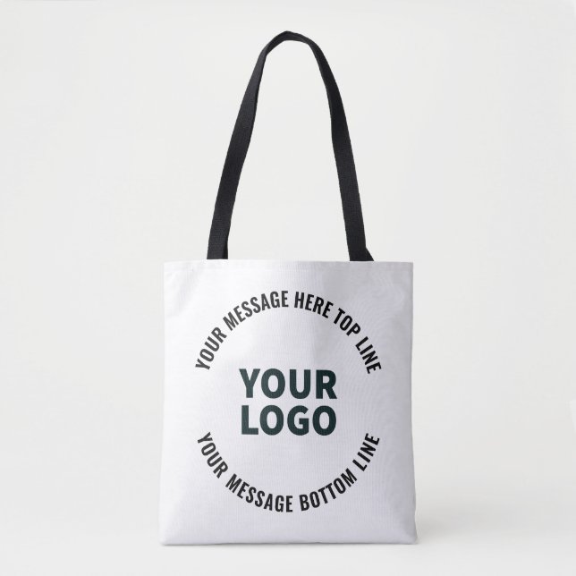 Tote Bag Votre logo ou image | Texte éditable gras (Devant)