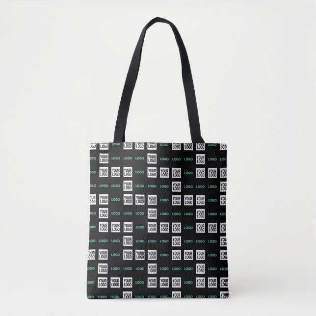 Tote Bag Votre logo ou image | Zig Zag Motif avec deux imag (Devant)