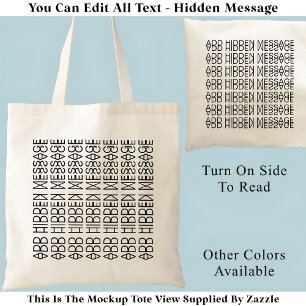Tote Bag Votre message caché personnalisé 149B nouveauté