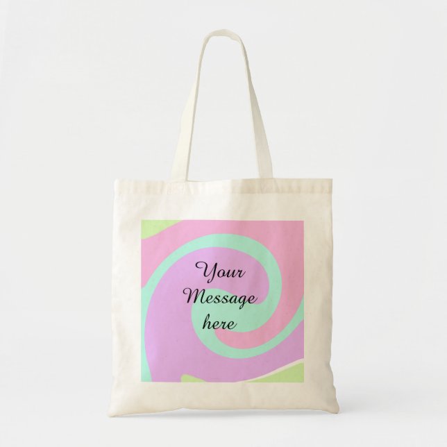 Tote Bag Votre message ici ajouter du texte nom monogramme  (Devant)