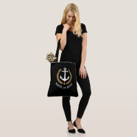 Votre nom de bateau Ancre Gold Laurel Star Large B
