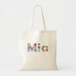 Tote Bag Votre nom en lettres florales artistiques / Mia
