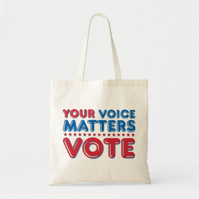 Tote Bag Votre voix importe VOTE (Devant)