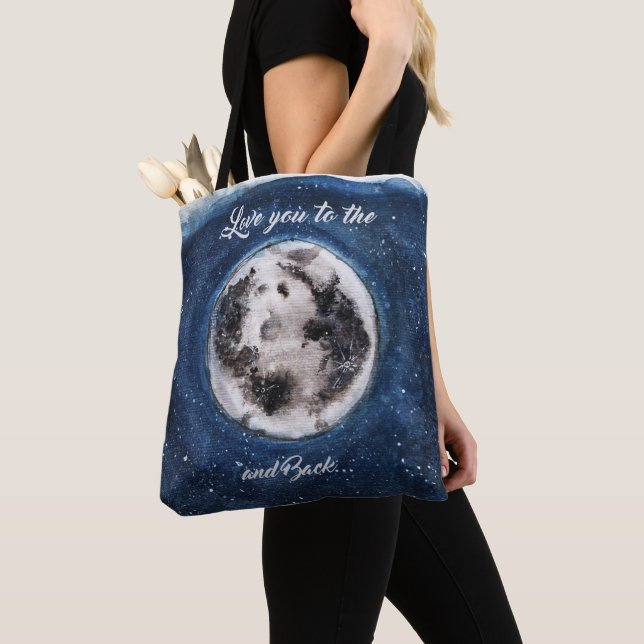 Tote Bag Vous Aimez À La Lune Et À L'Arrière (De près)
