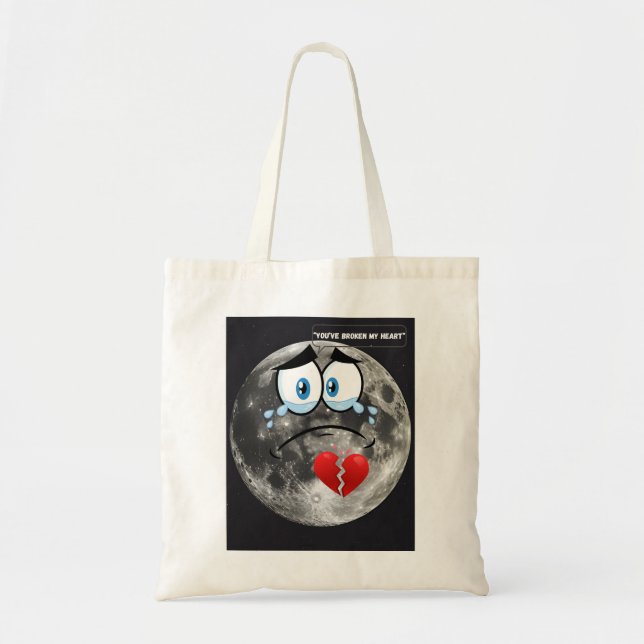 Tote Bag Vous avez brisé mon coeur - Si la Lune pouvait par (Devant)