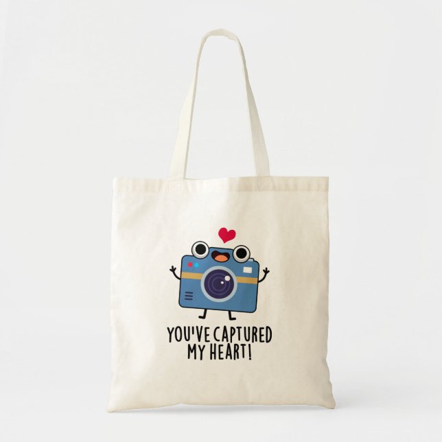 Tote Bag Vous avez capturé Mon Coeur Drôle Caméra Pun (Devant)