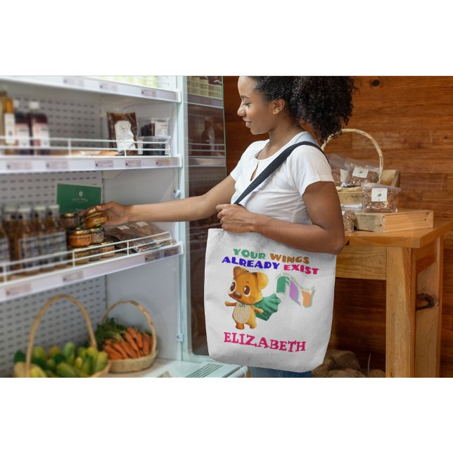 Tote Bag Vous Avez Des Ailes Juste Voler Un Petit Chien Ins (Créateur téléchargé)