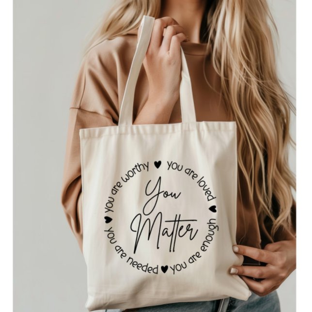 Tote Bag Vous Comptez Le Citation Santé Mentale (Créateur téléchargé)