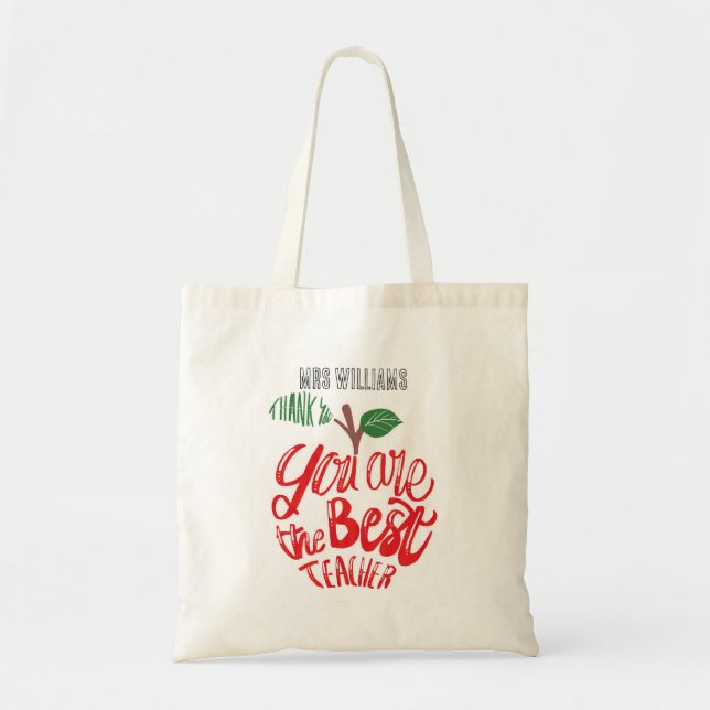 Tote Bag Vous êtes le meilleur enseignant laissant mode cad (Devant)