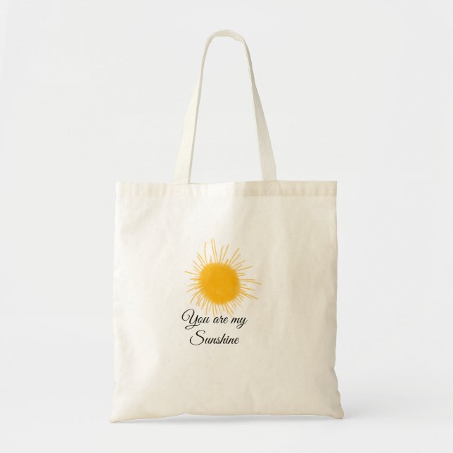 Tote Bag vous êtes mon soleil jaune orange rayons de soleil (Devant)