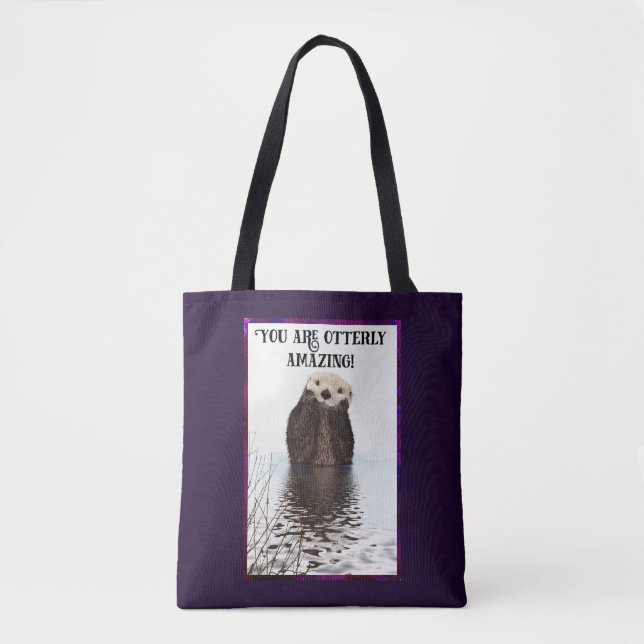 Tote Bag Vous êtes Otterly Extraordinaire Cute Pun avec Swe (Devant)