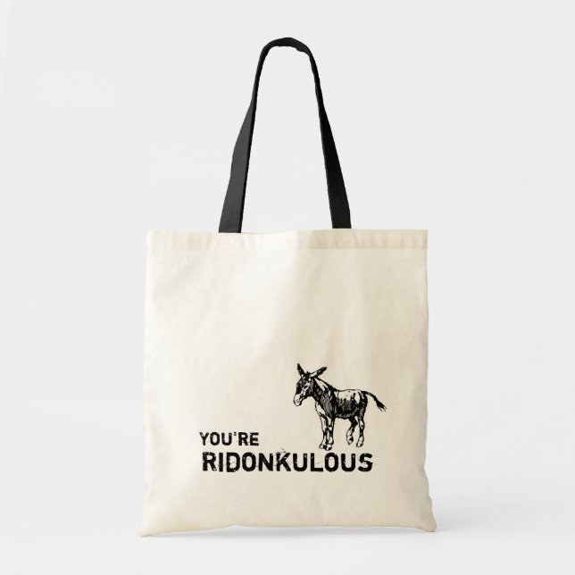 Tote Bag Vous êtes Ridonkulous ! Emballage mignon vintage (Devant)