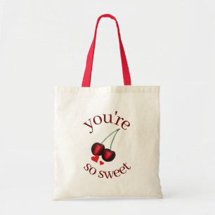 Tote Bag Vous êtes tellement mûr Rouge cerise mûre Fruit
