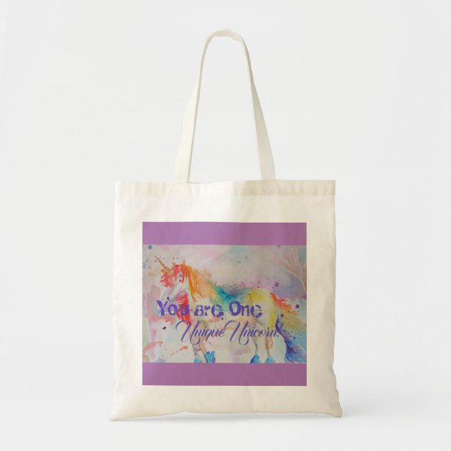 Tote Bag Vous Êtes Une Unicorne Unique ! Unicornes roses (Devant)