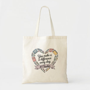 Tote Bag Vous faites une différence tous les jours" Thé Ins