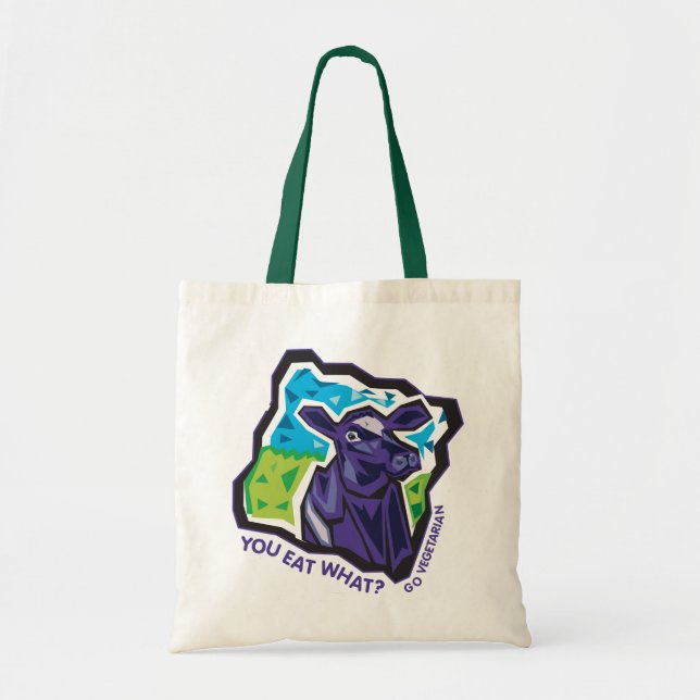 Tote Bag Vous mangez ce qui ? Vache (Devant)