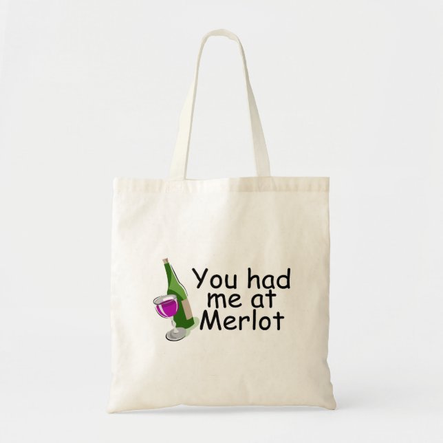 Tote Bag Vous m'avez eu au merlot (Devant)