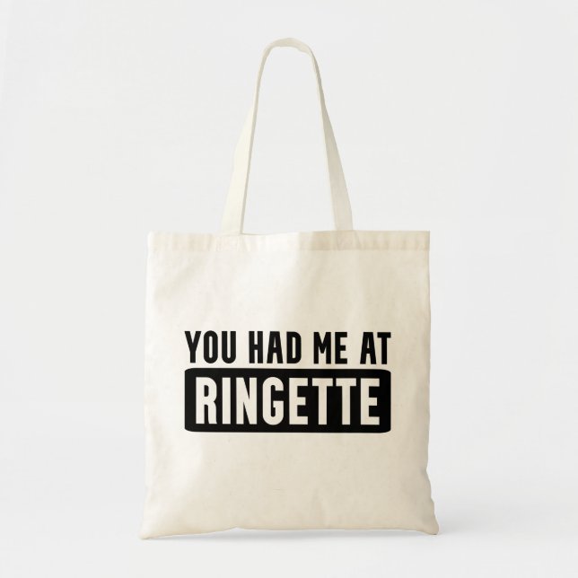 Tote Bag Vous m'avez eu chez Ringette Funny Ringette Gifts (Devant)