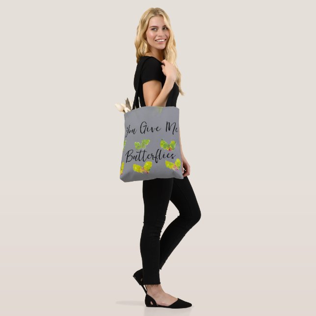Tote Bag Vous me donnez des papillons (Sur le modèle)