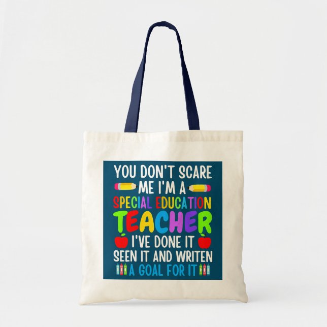 Tote Bag Vous ne me faites pas peur Je suis une éducation s (Devant)