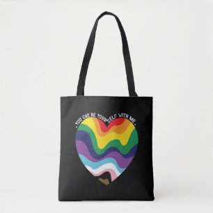 Tote Bag Vous pouvez être vous-même avec moi LGBT Transgenr