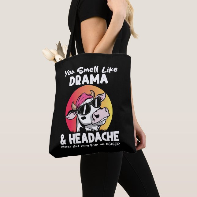 Tote Bag Vous Sentez Comme Drama Casque Cadeaux De Vache Sa (De près)