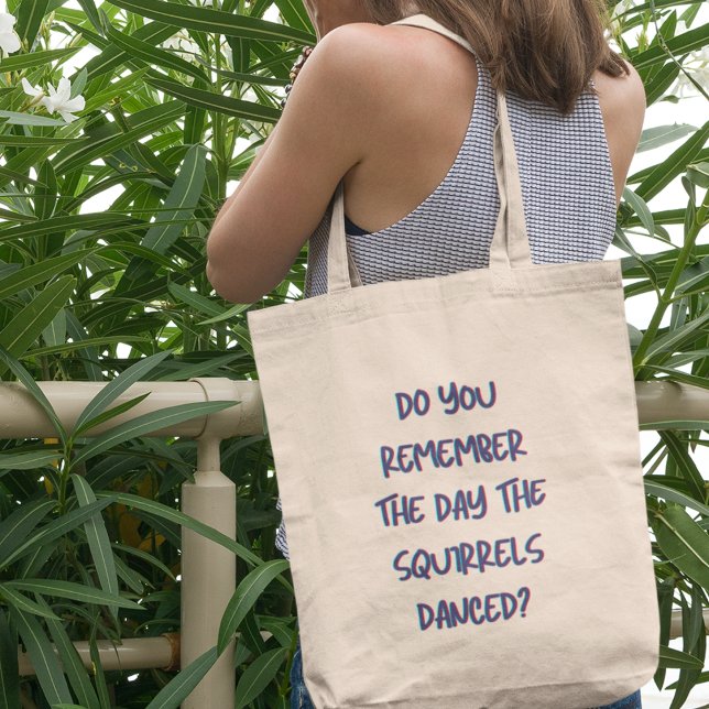 Tote Bag Vous souvenez-vous de la nostalgie rétro Cadeau ex (Buy now and relish the joy of the squirrel's dance forever!)