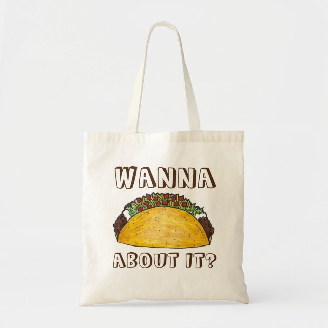 Tote Bag Vous Voulez En Parler ? Taco Fourre-tout (Devant)