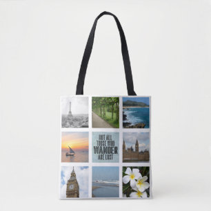 Tote Bag Voyage 8 Collage photo personnalisé
