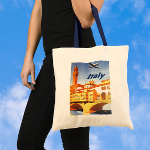 Tote Bag Voyage Ancien Florence Firenze Italie Pont Rivière
