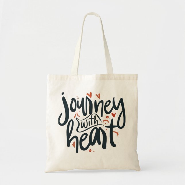 Tote Bag Voyage avec coeur (Devant)