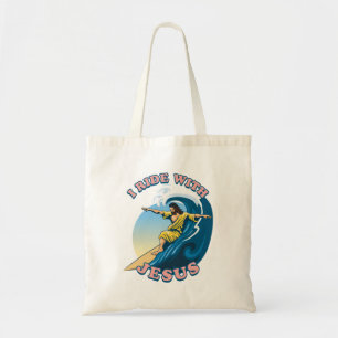 Tote Bag Voyage avec Jésus   L'illustration de Surfing Jesu