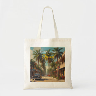 Tote Bag Voyage Cuba vintage - Salutations de La Havane
