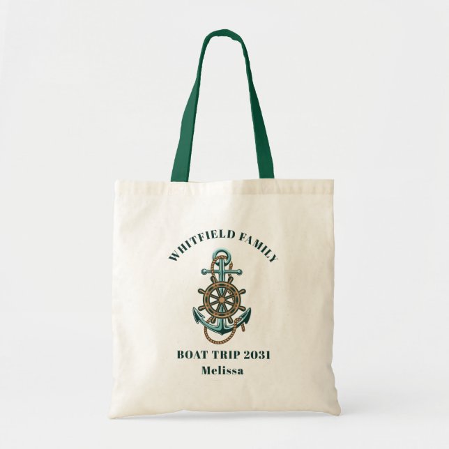 Tote Bag Voyage de croisière en bateau de famille nautique  (Devant)