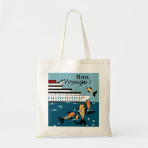 TOTE BAG VOYAGE DE FÈVE CHIC DE BAG_ ! AVEC DES POISSONS