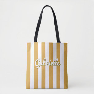 Tote Bag Voyage de filles rayées d'été au coucher du soleil