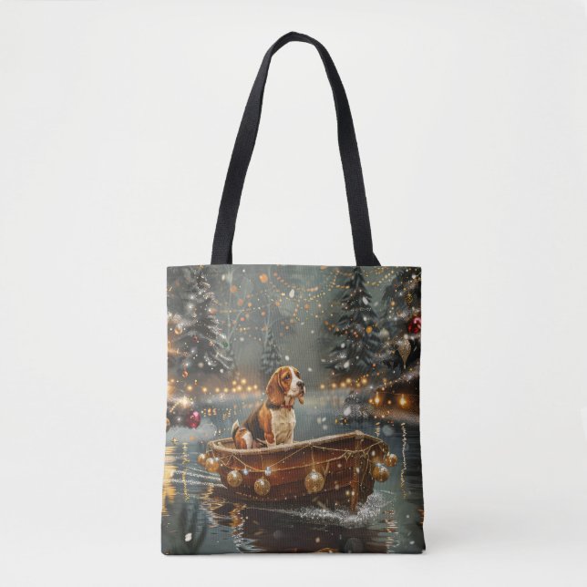 Tote Bag Voyage de Noël de la Beagle (Devant)