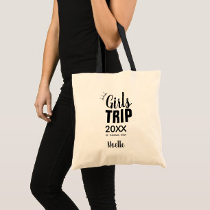 Tote Bag Voyage des filles avec la Couronne, l'année et le