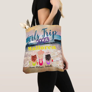 Tote Bag Voyage des filles plage mer mer vacances personnal