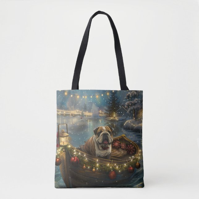 Tote Bag Voyage du festival de Noël de Bulldog (Devant)