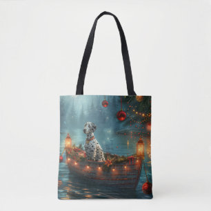 Tote Bag Voyage festif de Noël dalmate