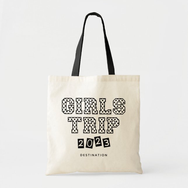 Tote Bag Voyage Filles 2023 Filles Week-end Vacances (Devant)