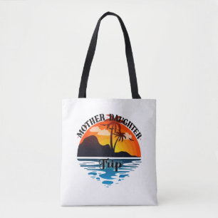 Tote Bag Voyage mère fille, Évasion, Vacances Plage