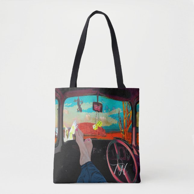 Tote Bag Voyage Monogramme Outback Iconic Australian Images (Devant)