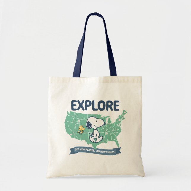 Tote Bag Voyage sur route | Explorez les cacahuètes (Devant)
