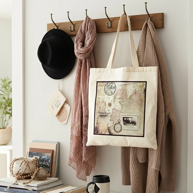 Tote Bag Voyage vintage (Créateur téléchargé)