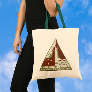 Tote Bag Voyage Vintage, Hôtel Trans Atlantique, Algérie