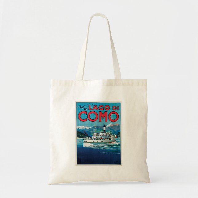 Tote Bag Voyage vintage Lago di Como (Devant)