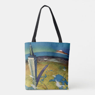 Tote Bag Voyage Vintage New York City Empire State Building